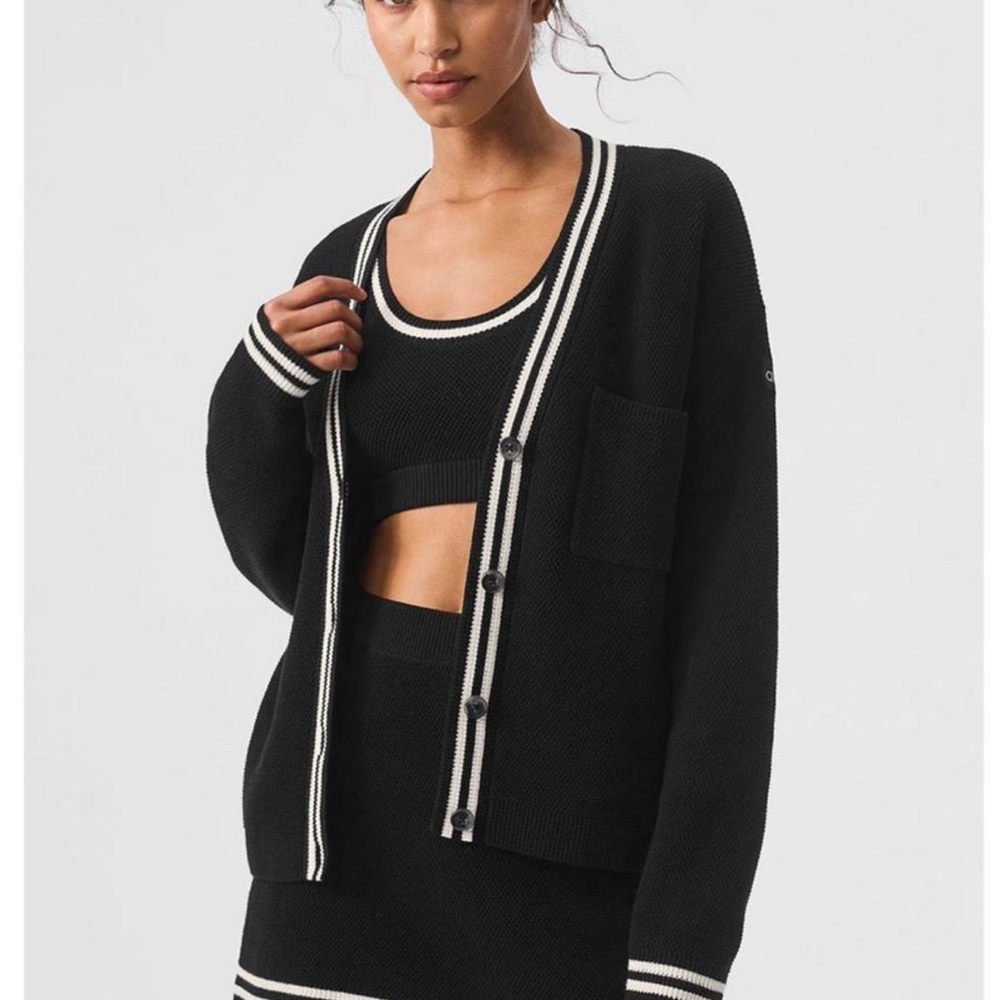 ALO Yoga Tennis Club Sweater Knit Cardigan